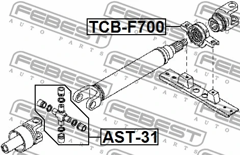 Bearing, propshaft centre bearing