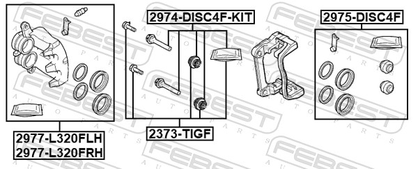 Brake Caliper (2977-L320FLH)