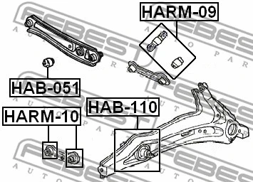 Mounting, control/trailing arm