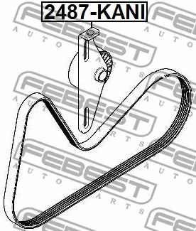 Tensioner Pulley, V-ribbed belt