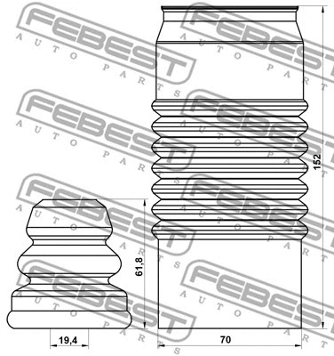 Dust Cover Kit, shock absorber