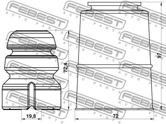 Dust Cover Kit, shock absorber