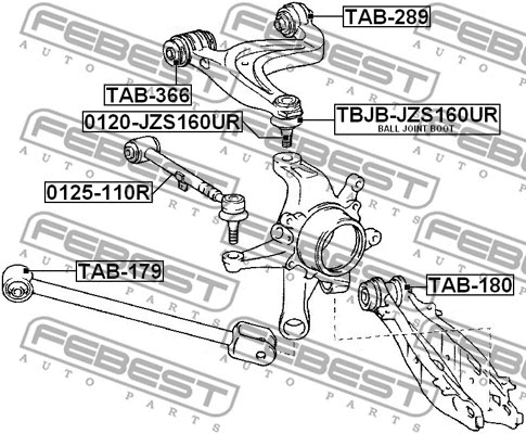 Mounting, control/trailing arm