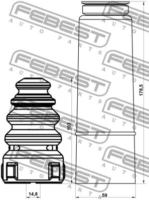 Dust Cover Kit, shock absorber