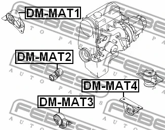 Mounting, engine