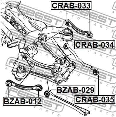 Mounting, control/trailing arm