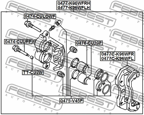 Piston, brake caliper