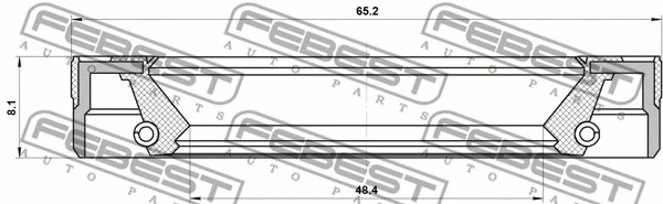 Shaft Seal, manual transmission main shaft (95LEY-50650808C)