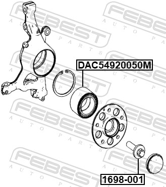 Axle Bolt, drive shaft (1698-001)