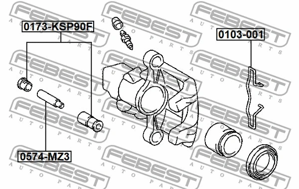 Spring, disc brake pad (0103-001)