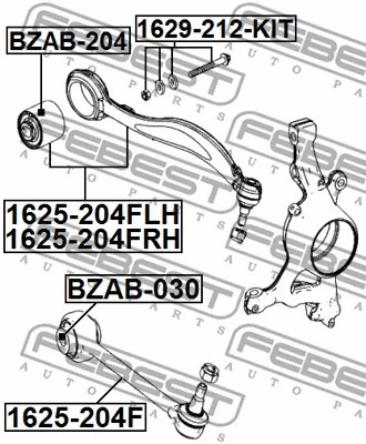 Mounting, control/trailing arm