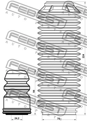 Dust Cover Kit, shock absorber