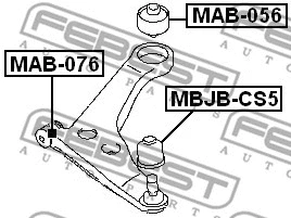 Mounting, control/trailing arm