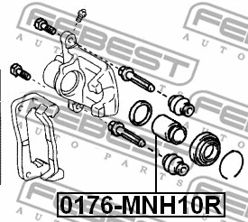 Piston, brake caliper