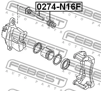 Guide Bolt, brake caliper