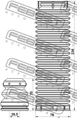 Dust Cover Kit, shock absorber