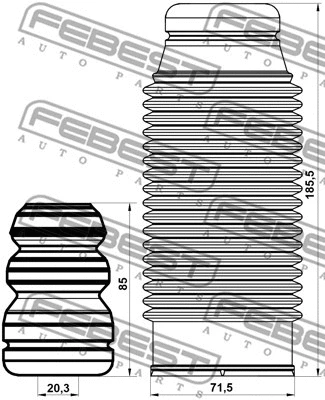 Dust Cover Kit, shock absorber
