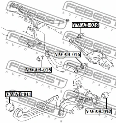 Mounting, control/trailing arm