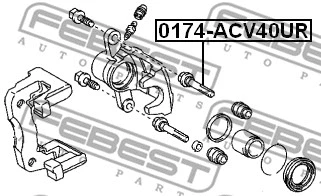 Guide Bolt, brake caliper