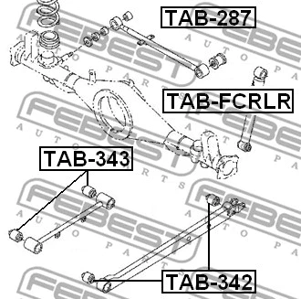 Mounting, control/trailing arm