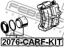 Piston, brake caliper