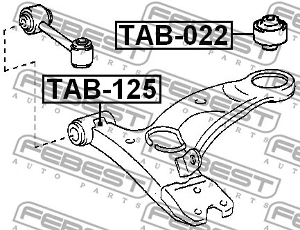 Mounting, control/trailing arm