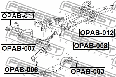 Mounting, control/trailing arm