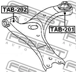 Mounting, control/trailing arm