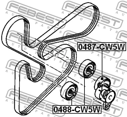 Deflection/Guide Pulley, V-ribbed belt