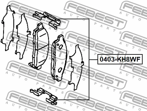 Accessory Kit, disc brake pad (0403-KH9WF)