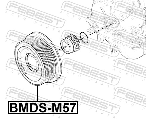 Belt Pulley, crankshaft (BMDS-M57)