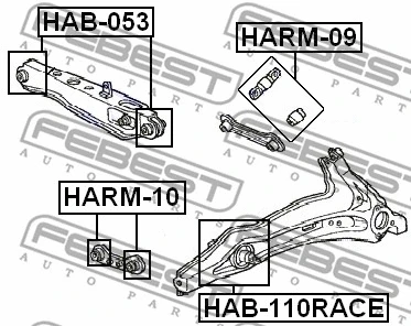 Mounting, control/trailing arm