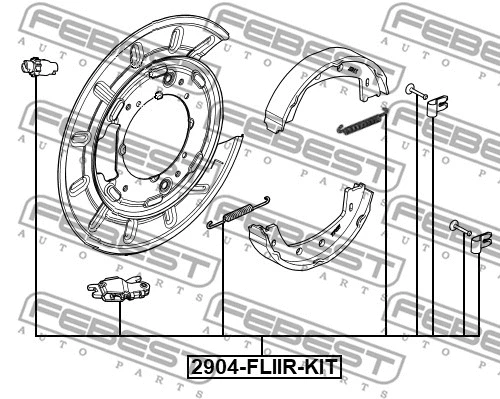Accessory Kit, parking brake shoes