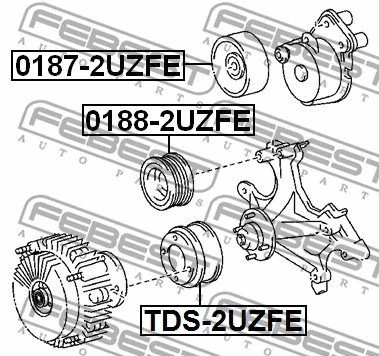Tensioner Pulley, V-ribbed belt