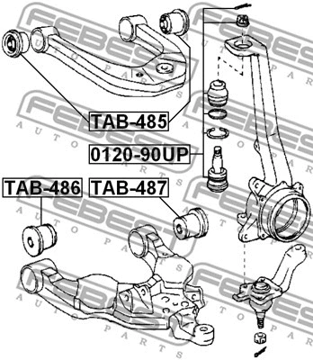 Mounting, control/trailing arm