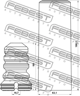 Dust Cover Kit, shock absorber
