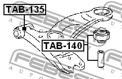 Mounting, control/trailing arm