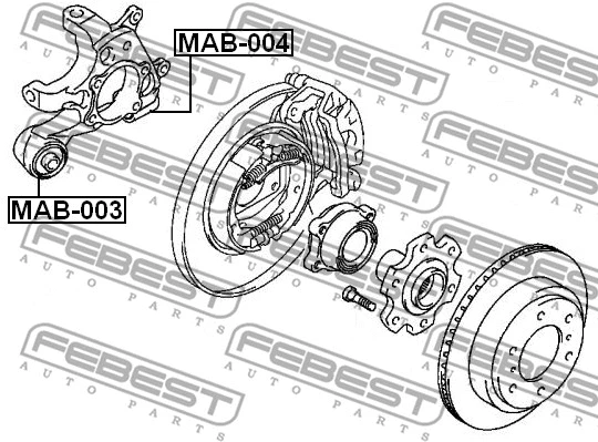 Mounting, control/trailing arm