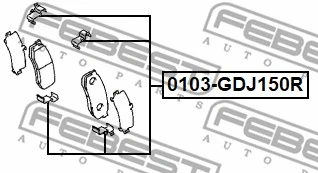 Accessory Kit, disc brake pad (0103-GDJ150R)
