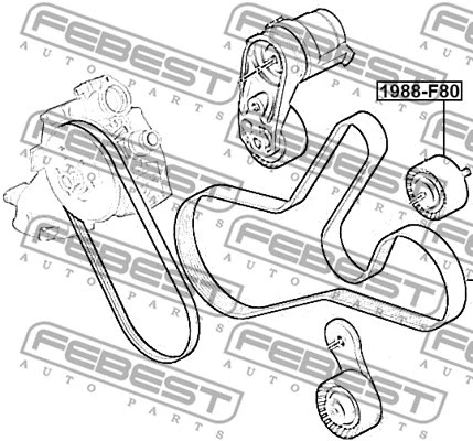 Deflection/Guide Pulley, V-ribbed belt
