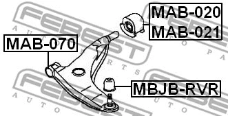 Mounting, control/trailing arm