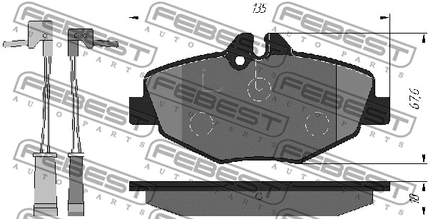 Brake Pad Set, disc brake (1601-W211F)