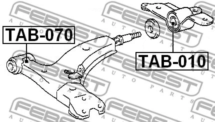 Mounting, control/trailing arm