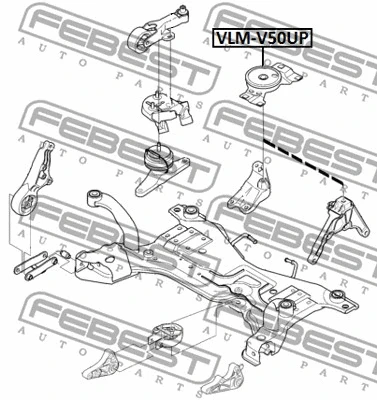 Mounting, automatic transmission (VLM-V50UP)