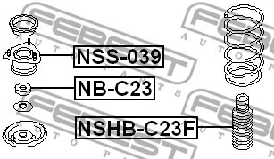 Rolling Bearing, suspension strut support mount