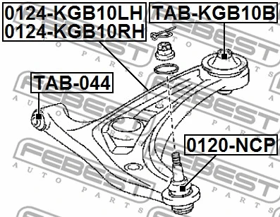 Control/Trailing Arm, wheel suspension