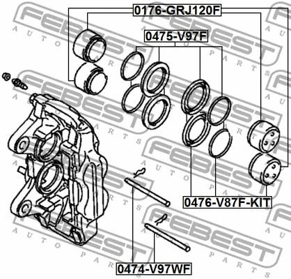 Repair Kit, brake caliper