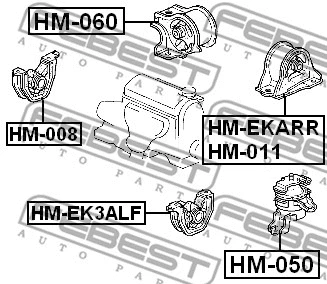 Mounting, engine