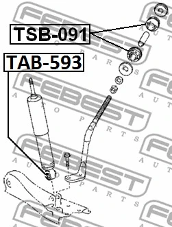 Mounting, control/trailing arm