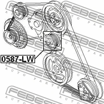 Tensioner Pulley, V-ribbed belt